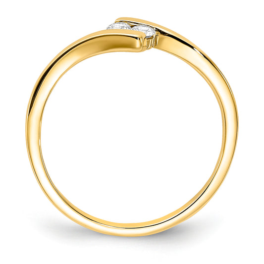 10k Yellow Diamond Ring