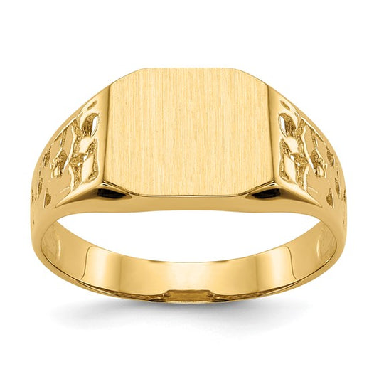 Polished Gold Fancy Signet Ring