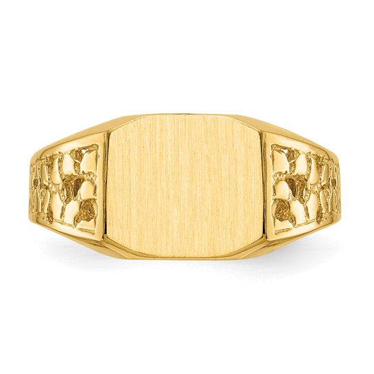 Polished Gold Fancy Signet Ring