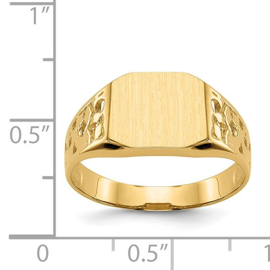Polished Gold Fancy Signet Ring