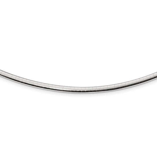 Sterling Silver Gold-plated 3mm Reversible with 2in ext Cubetto Chain
