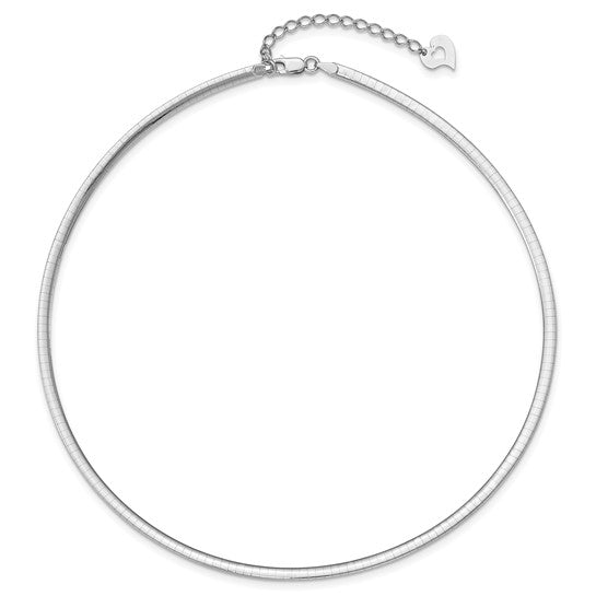 Sterling Silver Gold-plated 3mm Reversible with 2in ext Cubetto Chain